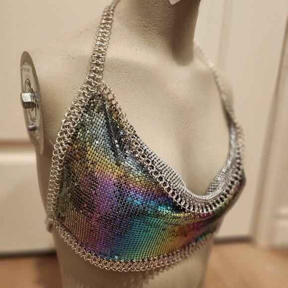 Your Golden Hour Top and Skirt Metallic Rainbow Chain Set - Picture 7 of 9